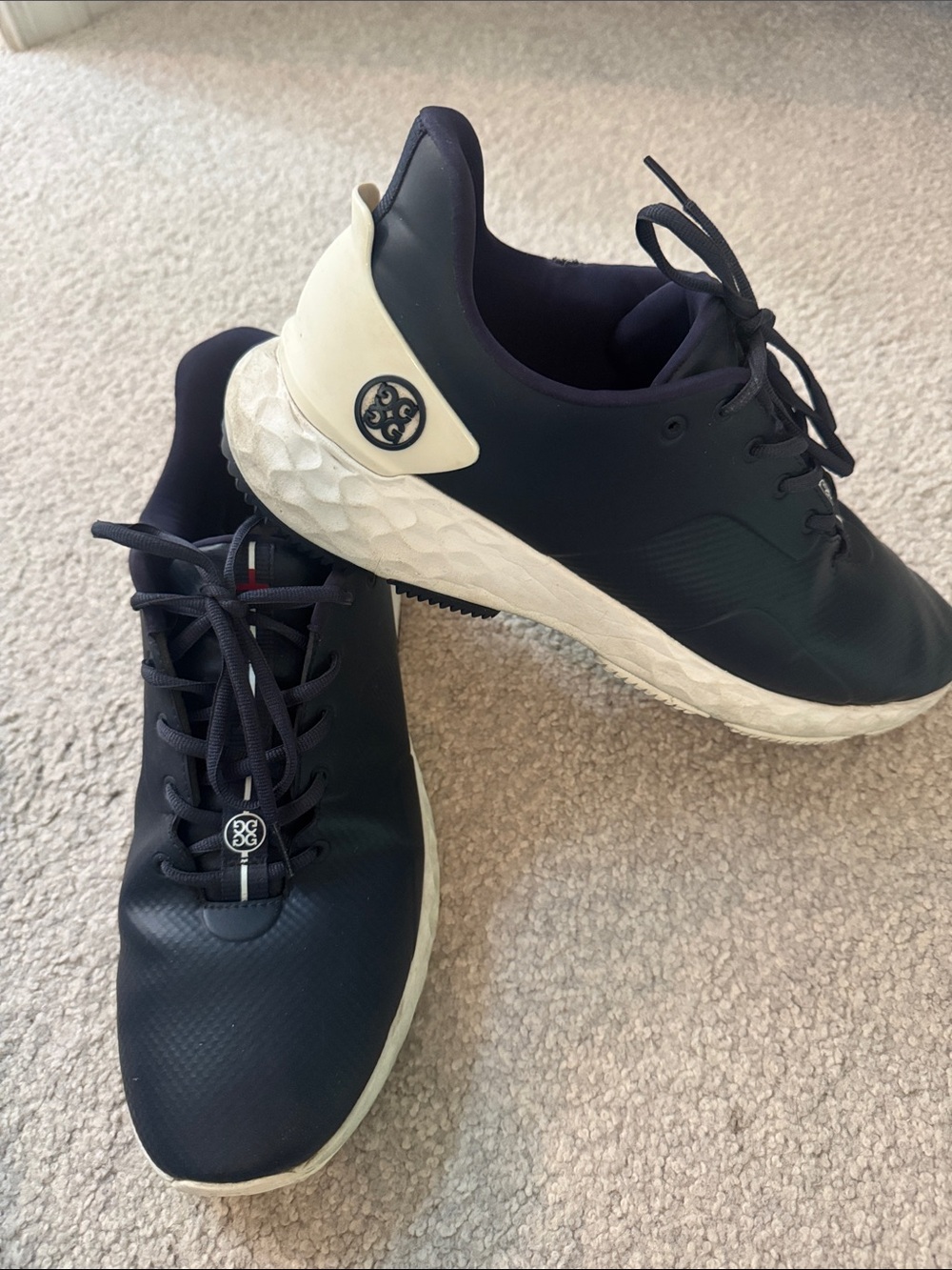 G/FORE Men's Navy and White Athletic Golf Sneakers